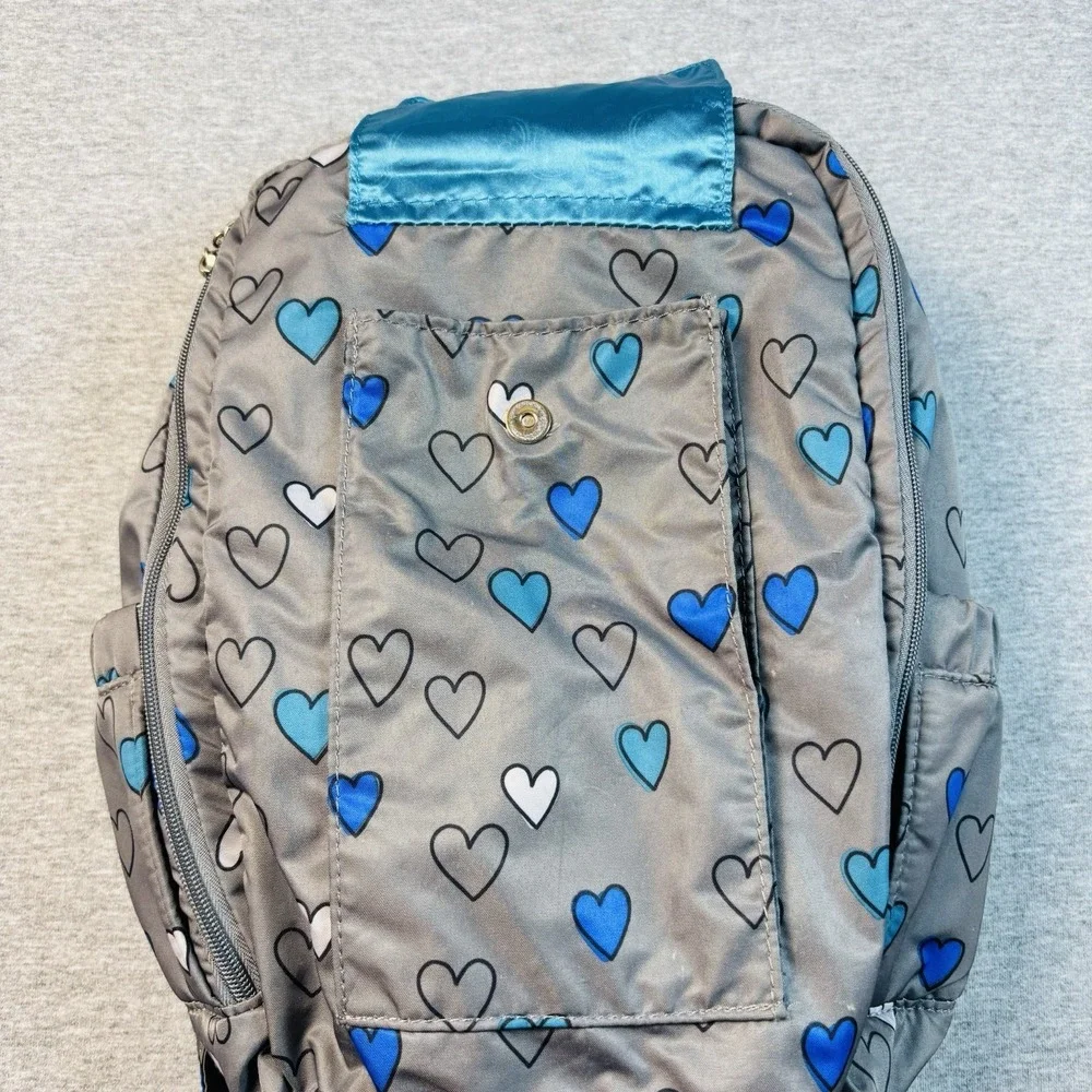 JuJuBe MiniBe Rad Hearts Mini Backpack Diaper Bag School Gray JJB Ju Ju Be
